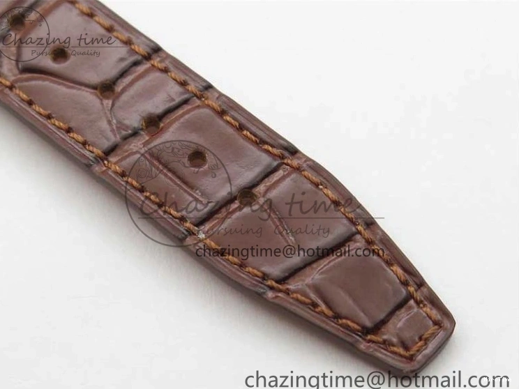 MIROTIME 0313 Portofino 37mm RG V7F 1:1 Best Edition Gray Dial on Deep Brown Leather Strap A SunProtective 7090